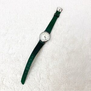 Timex K Cell vintage watch on green leather band